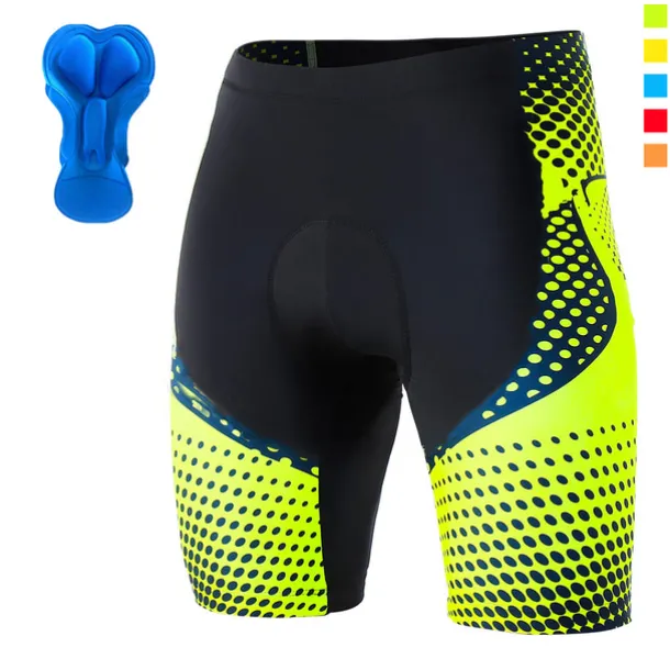 Men's Cycling Shorts Bike Shorts Bike Padded Shorts / Chamois Bottoms Mountain Bike MTB Road Bike Cycling Sports Polka Dot 3D Pad Cycling Breathable Quick Dry Yellow Red Polyester Spandex Clothing