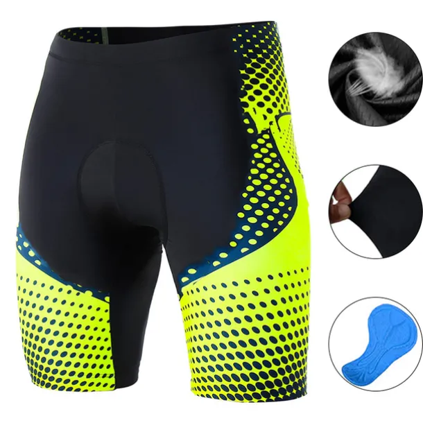 Men's Cycling Shorts Bike Shorts Bike Padded Shorts / Chamois Bottoms Mountain Bike MTB Road Bike Cycling Sports Polka Dot 3D Pad Cycling Breathable Quick Dry Yellow Red Polyester Spandex Clothing