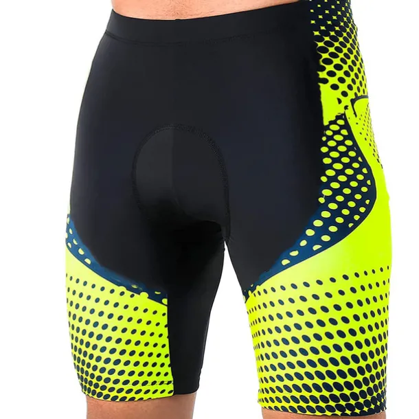 Men's Cycling Shorts Bike Shorts Bike Padded Shorts / Chamois Bottoms Mountain Bike MTB Road Bike Cycling Sports Polka Dot 3D Pad Cycling Breathable Quick Dry Yellow Red Polyester Spandex Clothing