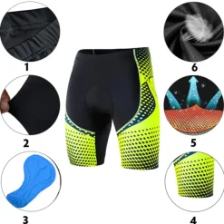 Men's Cycling Shorts Bike Shorts Bike Padded Shorts / Chamois Bottoms Mountain Bike MTB Road Bike Cycling Sports Polka Dot 3D Pad Cycling Breathable Quick Dry Yellow Red Polyester Spandex Clothing
