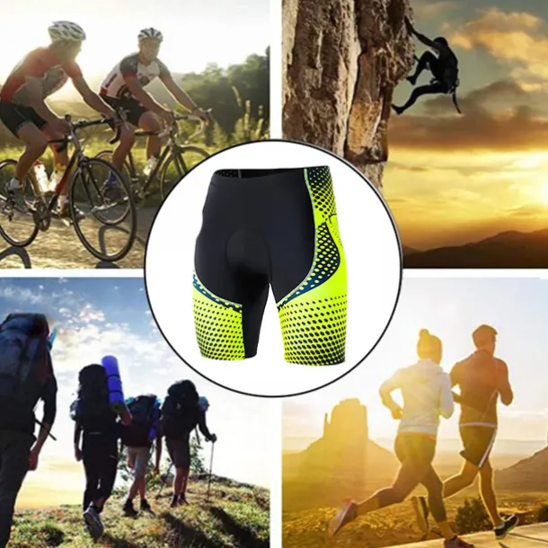 Men's Cycling Shorts Bike Shorts Bike Padded Shorts / Chamois Bottoms Mountain Bike MTB Road Bike Cycling Sports Polka Dot 3D Pad Cycling Breathable Quick Dry Yellow Red Polyester Spandex Clothing
