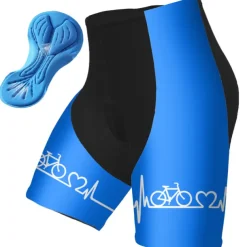 Men's Cycling Shorts Bike Padded Shorts / Chamois Bottoms Mountain Bike MTB Road Bike Cycling Sports Graphic 3D Pad Breathable Quick Dry Moisture Wicking Black Yellow Polyester Spandex Clothing