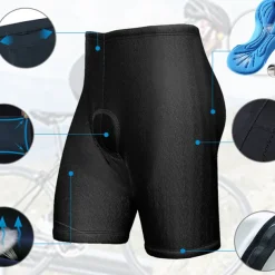 Men's Cycling Shorts Bike Padded Shorts / Chamois Bottoms Mountain Bike MTB Road Bike Cycling Sports 3D Pad Cycling Breathable Quick Dry Black White Polyester Spandex Clothing Apparel Bike Wear