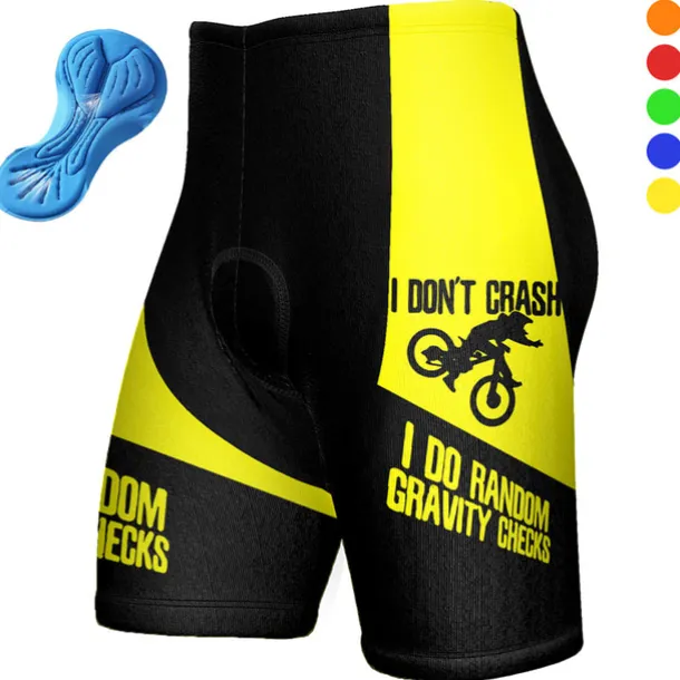 Men's Cycling Shorts Bike Padded Shorts / Chamois Bottoms Mountain Bike MTB Road Bike Cycling Sports Graphic 3D Pad Breathable Quick Dry Moisture Wicking Yellow Red Polyester Spandex Clothing Apparel