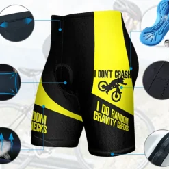 Men's Cycling Shorts Bike Padded Shorts / Chamois Bottoms Mountain Bike MTB Road Bike Cycling Sports Graphic 3D Pad Breathable Quick Dry Moisture Wicking Yellow Red Polyester Spandex Clothing Apparel