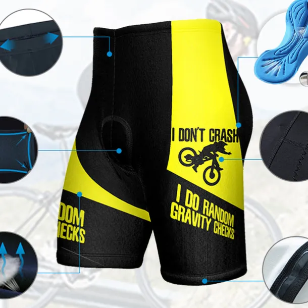 Men's Cycling Shorts Bike Padded Shorts / Chamois Bottoms Mountain Bike MTB Road Bike Cycling Sports Graphic 3D Pad Breathable Quick Dry Moisture Wicking Yellow Red Polyester Spandex Clothing Apparel