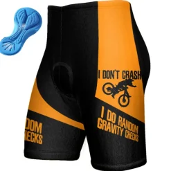 Men's Cycling Shorts Bike Padded Shorts / Chamois Bottoms Mountain Bike MTB Road Bike Cycling Sports Graphic 3D Pad Breathable Quick Dry Moisture Wicking Yellow Red Polyester Spandex Clothing Apparel