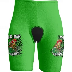 Men's Cycling Shorts Bike Shorts Graphic Bike Shorts with 3 Rear Pockets Quick Dry High Elasticity Comfortable Breathable Sports Yellow Pink Red Clothing Apparel