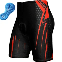 Men's Cycling Shorts Bike Padded Shorts / Chamois Bottoms Mountain Bike MTB Road Bike Cycling Sports Geometic 3D Pad Breathable Quick Dry Moisture Wicking Yellow Red Polyester Spandex Clothing Apparel