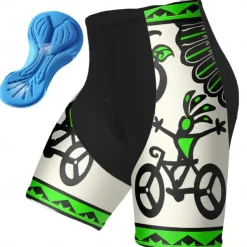 Men's Cycling Shorts Bike Padded Shorts / Chamois Bottoms Mountain Bike MTB Road Bike Cycling Sports Graphic 3D Pad Breathable Quick Dry Moisture Wicking Red Blue Polyester Spandex Clothing Apparel