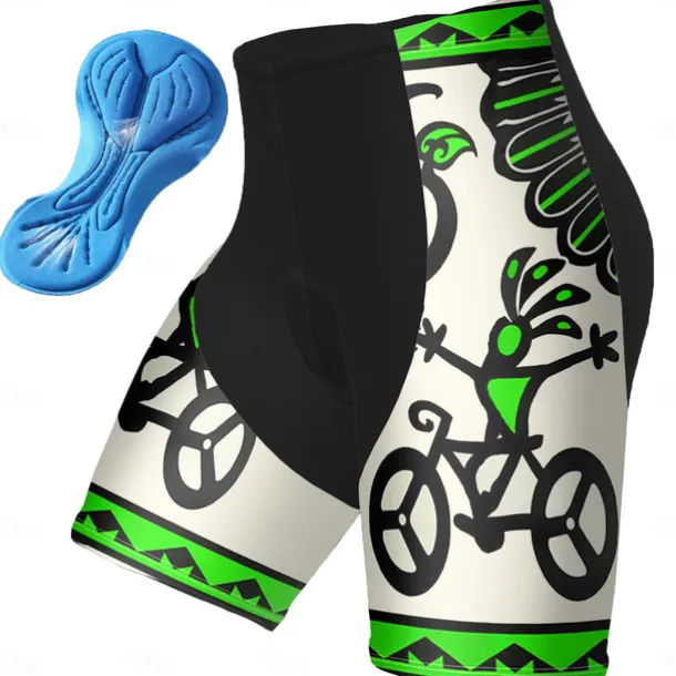 Men's Cycling Shorts Bike Padded Shorts / Chamois Bottoms Mountain Bike MTB Road Bike Cycling Sports Graphic 3D Pad Breathable Quick Dry Moisture Wicking Red Blue Polyester Spandex Clothing Apparel