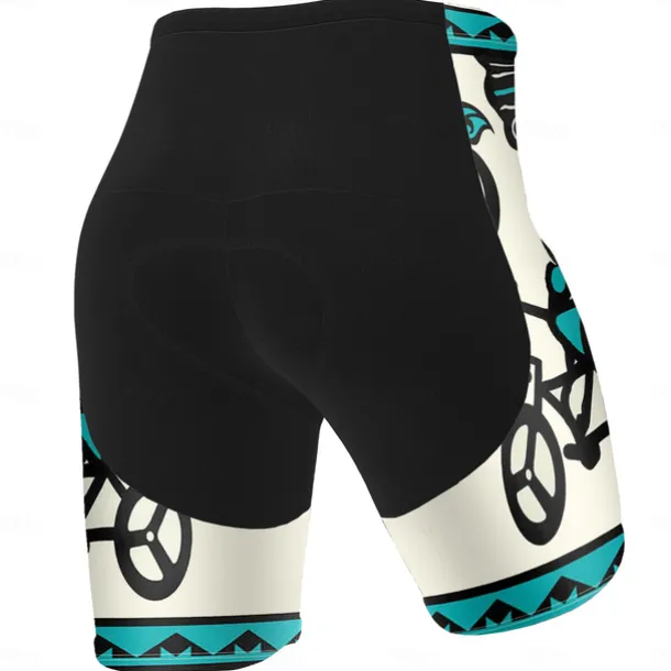 Men's Cycling Shorts Bike Padded Shorts / Chamois Bottoms Mountain Bike MTB Road Bike Cycling Sports Graphic 3D Pad Breathable Quick Dry Moisture Wicking Red Blue Polyester Spandex Clothing Apparel