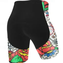 Men's Cycling Shorts Bike Padded Shorts / Chamois Bottoms Mountain Bike MTB Road Bike Cycling Sports Graphic Skull 3D Pad Cycling Breathable Quick Dry Pink Red Polyester Spandex Clothing Apparel Bike