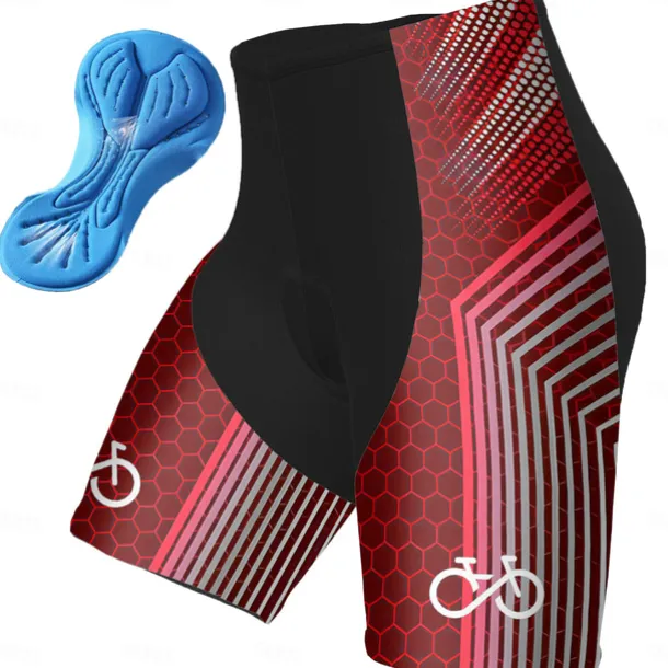 Men's Cycling Shorts Bike Padded Shorts / Chamois Bottoms Mountain Bike MTB Road Bike Cycling Sports Graphic Geometic 3D Pad Breathable Quick Dry Moisture Wicking Yellow Blue Polyester Spandex