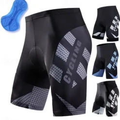 Men's Cycling Shorts 3D Padded Shorts Bike Padded Shorts / Chamois Bottoms Mountain Bike MTB Road Bike Cycling Sports Graphic 3D Pad Breathable Quick Dry Moisture Wicking White Blue Spandex Clothing
