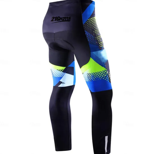 Men's Cycling Tights Bike Bottoms Mountain Bike MTB Road Bike Cycling Sports Geometic 3D Pad Cycling Breathable Quick Dry Yellow Red Polyester Spandex Clothing Apparel Bike Wear