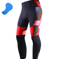 Men's Cycling Tights Bike Bottoms Mountain Bike MTB Road Bike Cycling Sports Geometic 3D Pad Cycling Breathable Quick Dry Yellow Red Polyester Spandex Clothing Apparel Bike Wear