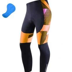 Men's Cycling Tights Bike Bottoms Mountain Bike MTB Road Bike Cycling Sports Geometic 3D Pad Cycling Breathable Quick Dry Yellow Red Polyester Spandex Clothing Apparel Bike Wear