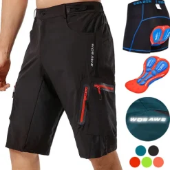 Men's Cycling Underwear Shorts Cycling MTB Shorts Bike Shorts Bike Padded Shorts / Chamois Bottoms Form Fit Mountain Bike MTB Road Bike Cycling Sports Waterproof 3D Pad Quick Dry Reflective Strips
