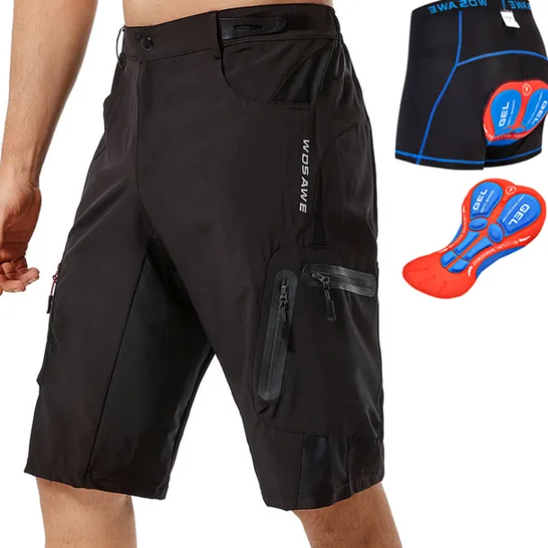 Men's Cycling Underwear Shorts Cycling MTB Shorts Bike Shorts Bike Padded Shorts / Chamois Bottoms Form Fit Mountain Bike MTB Road Bike Cycling Sports Waterproof 3D Pad Quick Dry Reflective Strips