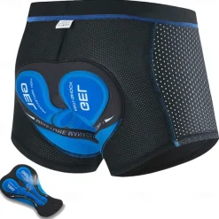 Men's Cycling Underwear Shorts Cycling Underwear Bike Shorts Bike Underwear Shorts Mountain Bike MTB Road Bike Cycling Sports Stripes 3D Pad Cycling Breathable Moisture Wicking Black Red Polyester