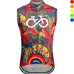 Men's Cycling Vest Cycling Jersey Graphic Funny Sleeveless Bike Vest / Gilet Jersey Top with 3 Rear Pockets Mountain Bike MTB Road Bike Cycling Quick Dry Back Pocket Moisture Wicking Breathable Sports