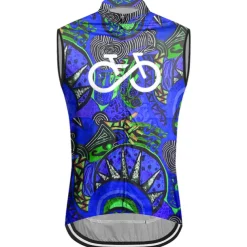 Men's Cycling Vest Cycling Jersey Graphic Funny Sleeveless Bike Vest / Gilet Jersey Top with 3 Rear Pockets Mountain Bike MTB Road Bike Cycling Quick Dry Back Pocket Moisture Wicking Breathable Sports