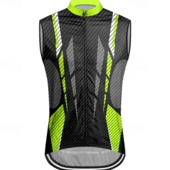Men's Cycling Vest Cycling Jersey Geometic Sleeveless Bike Vest / Gilet Jersey Top with 3 Rear Pockets Mountain Bike MTB Road Bike Cycling Quick Dry Back Pocket Moisture Wicking Breathable Sports