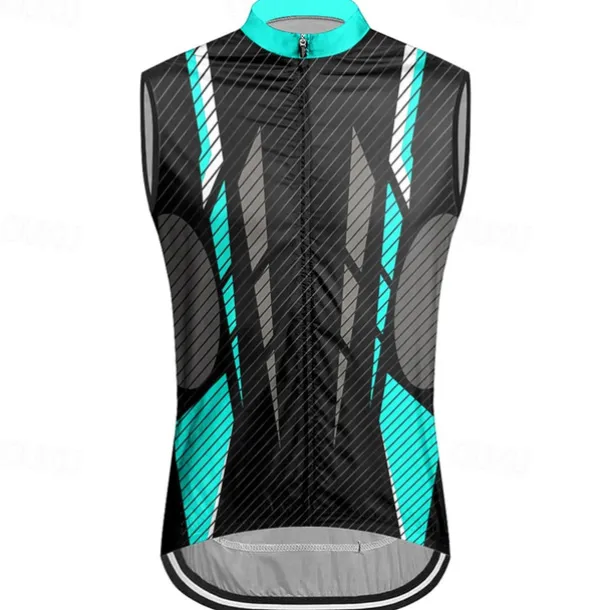 Men's Cycling Vest Cycling Jersey Geometic Sleeveless Bike Vest / Gilet Jersey Top with 3 Rear Pockets Mountain Bike MTB Road Bike Cycling Quick Dry Back Pocket Moisture Wicking Breathable Sports