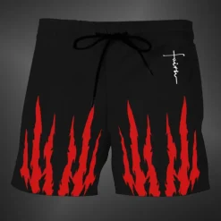 Men's 3D Print Scratches Halloween Costumes Swim Trunks Swim Shorts Board Shorts Mid Waist Fashion Streetwear Designer Casual Daily Holiday Pocket Elastic Waist 3D Print Designer Clothing Apparel