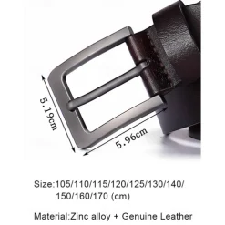 Men's dark brown Black Leather Vintage Fashion