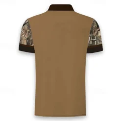 Men's Deer Polo Short Sleeve Polo Shirts Collared Shirts Casual School Outdoor Daily Wear Home Wear 3D Print Summer Spring Fall Dark Brown Black Brown