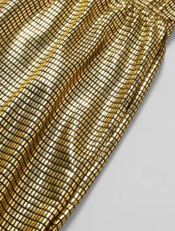 Men's Disco Pants Flared Pants Trousers Casual Pants Buttons Pocket Plain Comfort Party Stage Disco Lights Fashion Casual Gold Micro-elastic