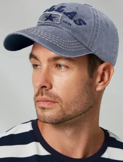 Men's Distressed Denim Baseball Cap with Adjustable Strap - Casual and Stylish Perfect for Everyday Wear