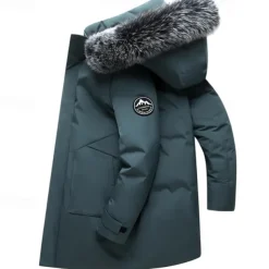 Men's Down Jacket Padded Sports Outdoor Winter Polyester Thermal Warm Windproof Breathable Wearproof Regular Fit Blue-Green green grey Black Vest