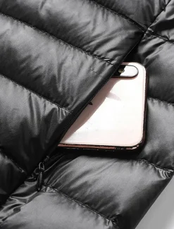 Men's Down Vest Puffer Vest Gilet Daily Date Vacation Fashion Casual Fall & Winter Pocket Nylon Duckdown Warm Comfortable Solid Color Zipper Stand Collar Regular Fit Black Burgundy Blue Gray Vest