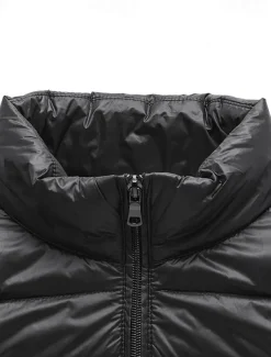 Men's Down Vest Puffer Vest Gilet Daily Date Vacation Fashion Casual Fall & Winter Pocket Nylon Duckdown Warm Comfortable Solid Color Zipper Stand Collar Regular Fit Black Burgundy Blue Gray Vest