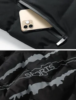 Men's Down Vest Puffer Vest Vest Gilet Daily Date Vacation Fashion Casual Fall & Winter Pocket Polyester Warm Comfortable Plain Zipper Standing Collar Regular Fit Black Red Blue Vest