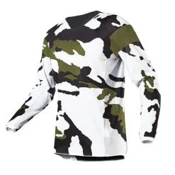 Men's Downhill Jersey Long Sleeve Mountain Bike MTB Road Bike Cycling Navy White Red Camo / Camouflage Bike Jersey Breathable Quick Dry Polyester Spandex Sports Camo / Camouflage Clothing Apparel