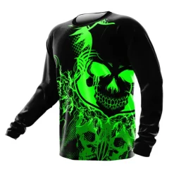 Men's Downhill Jersey Long Sleeve Mountain Bike MTB Road Bike Cycling Winter Black White Army Green Graphic Bike Fleece Lining Warm Breathable Fleece Spandex Sports Graphic Clothing Apparel