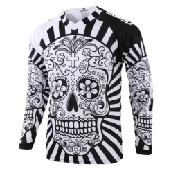 Men's Downhill Jersey Long Sleeve Mountain Bike MTB Road Bike Cycling Winter Black White Army Green Graphic Bike Fleece Lining Warm Breathable Fleece Spandex Sports Graphic Clothing Apparel