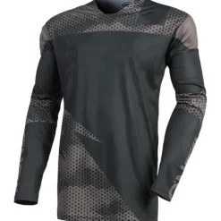 Men's Downhill Jersey Long Sleeve Mountain Bike MTB Road Bike Cycling Green Grey Bike Breathable Quick Dry Polyester Spandex Sports Geometry Clothing Apparel