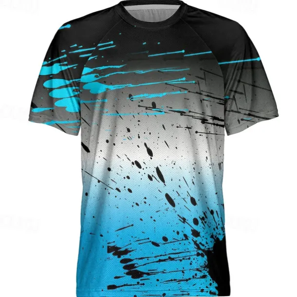 Men's Downhill Jersey Short Sleeve Yellow Red Royal Blue Graphic Bike Quick Dry Sports Graphic Clothing Apparel