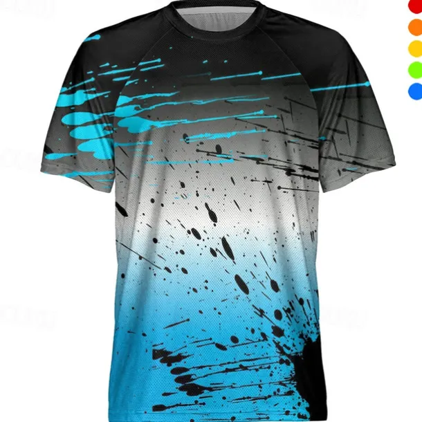 Men's Downhill Jersey Short Sleeve Yellow Red Royal Blue Graphic Bike Quick Dry Sports Graphic Clothing Apparel