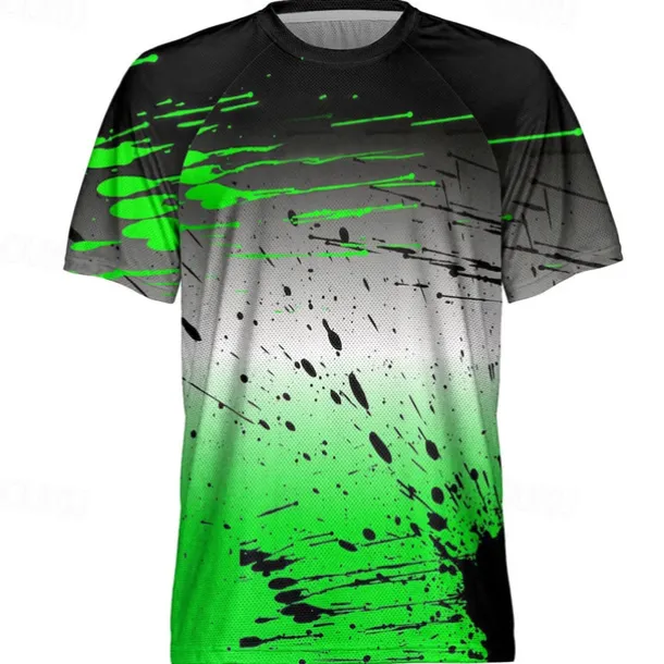 Men's Downhill Jersey Short Sleeve Yellow Red Royal Blue Graphic Bike Quick Dry Sports Graphic Clothing Apparel