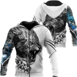 Men's Dragon Graphic Prints Hoodie Hoodies Sweatshirt Streetwear Designer Long Sleeve Hooded Sports & Outdoor Daily Sports Wine Red Red+Gray Zipper Print Spring & Fall Designer