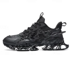 Men's Dragon-Themed Lightweight Athletic Sneakers – Unique Sculpted Sole Design, Breathable and Comfortable Running Shoes for Sports and Street Style