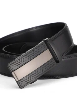 Men's Dress Belt Leather Belt Ratchet Belt Black Brown Cowhide Alloy Fashion Plain Daily Wear Going out Weekend