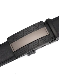 Men's Dress Belt Leather Belt Ratchet Belt Black Brown Cowhide Alloy Fashion Plain Daily Wear Going out Weekend