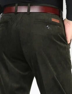 Men's Dress Pants Corduroy Pants Winter Pants Trousers Slacks Pocket Plain Comfort Breathable Outdoor Daily Going out Fashion Casual Black Army Green